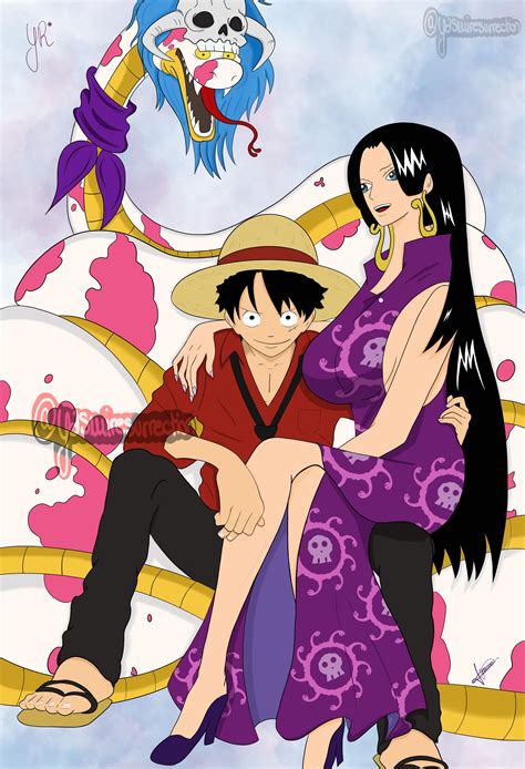 boa hancock fan art|boa hancock and luffy sus.